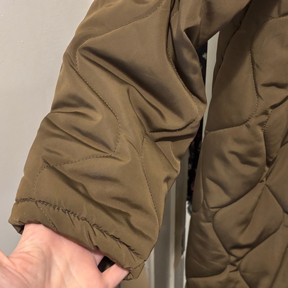 Amaryllis Khaki Quilted Puffer Coat - Picture 11 of 13